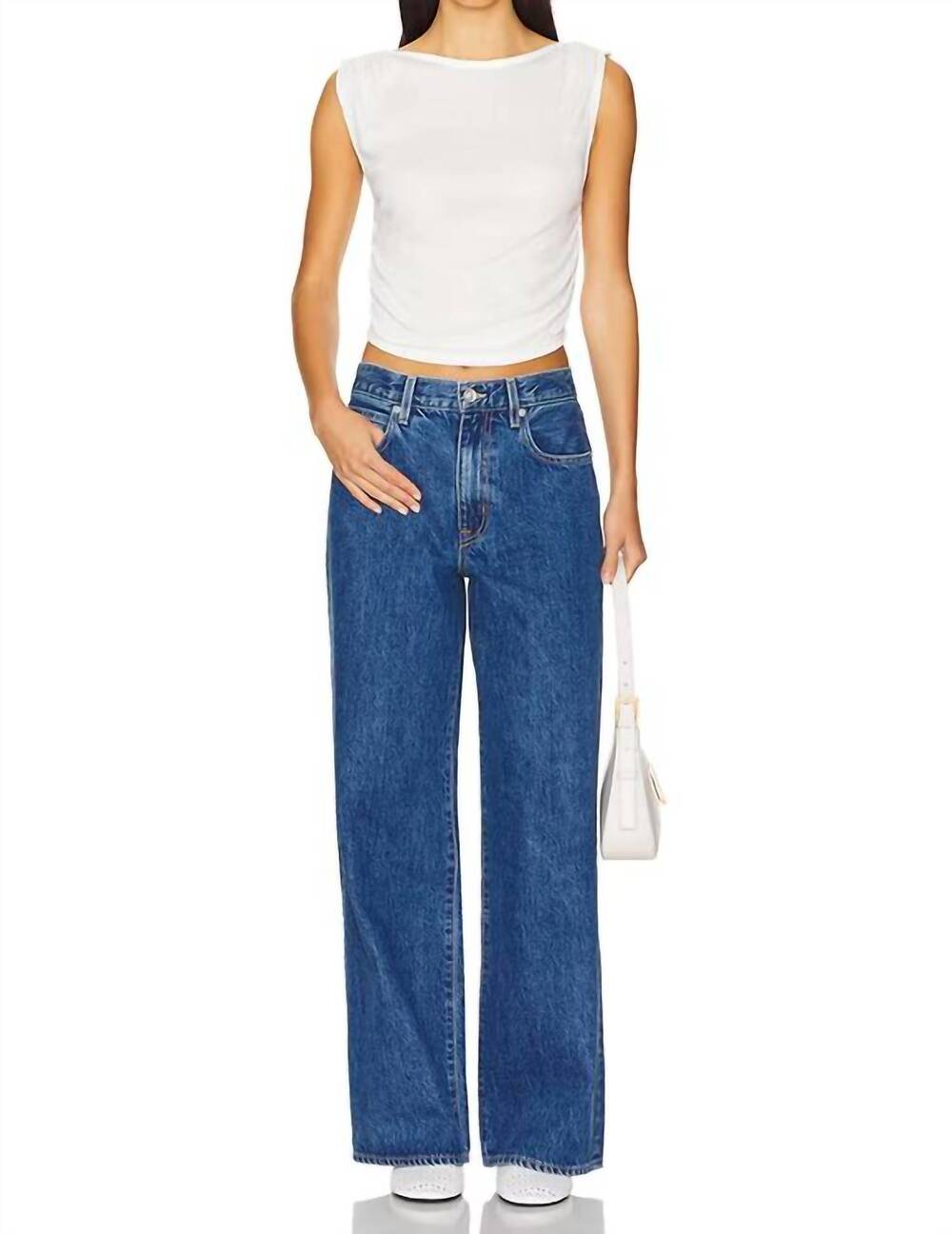 NEW SLVRLAKE selena wide leg jeans in sweet memory